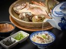 *【食事】宝楽焼きの〆に鯛茶漬け