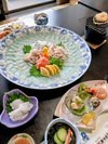 夏ふぐ、鱧、アワビ踊り焼き
