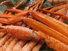 夕食バイキングにカニが登場♪