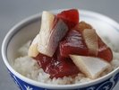 知多半島に面する伊勢湾より採れた海産物を使用。朝の炊きたてご飯とご一緒にお召し上がりください。