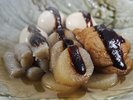 愛知県の郷土料理「みそおでん」八丁味噌をベースにして甘めに仕上げた汁で煮込んでます。