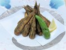 <三河産メヒカリの唐揚げ>1,000円