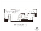 デラックスキングルーム平面図