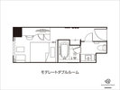 モデレートダブルルーム平面図