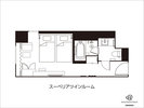 スーペリアツインルーム平面図