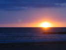 浜詰の美しい夕陽・・
