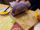 から紙 ミニ版木摺り インク付け