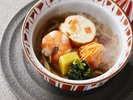 【季節の会席】秋(2026年9月〜11月)蒸物 萩真丈オランダ煮 吉野葛茸餡掛け