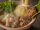 【季節の会席】秋(2026年9月〜11月)鍋物 大和ポーク・和牛のつみれ茶巾うどん鍋