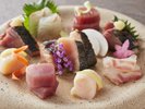 【土地の恵み会席】秋(2026年9月〜11月)御造里 造里五種盛