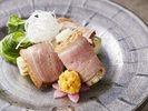 【特別会席】秋(2026年9月〜11月)酢の物代わり 冷製 合鴨ロース葱焼き