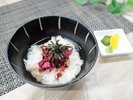 【夕食】梅しそ高菜茶漬け