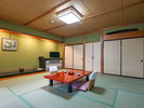 12.5畳のゆったりとしたお部屋に更に6畳の次の間のついた特別室です