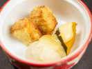《蓋物》麩ノカツ・里芋唐揚(柚子味噌)・南瓜素揚