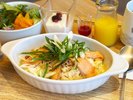 【朝食】九条ネギと炙りサーモンの和風ドリアセット ※イメージ