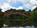 大門ダムから見える信貴大橋