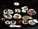 料理長お勧め山梨県産食材を使った特選料理 昔から伝わる甲州の料理を心を込めてご用意します