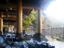 信玄公岩風呂「渓流雅之湯」紅葉四季折々の絶景がお楽しみいただけます