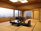 貴賓室「扇の間」大きな窓からは一面に広がる甲斐の大自然をご堪能いただけます