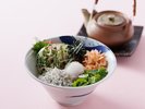 期間限定朝食メニュー(春)「釜揚げ桜海老と釜揚げしらすの出汁茶漬け」(期間:3/16-6/15)