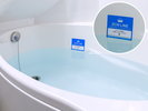通常の浴槽より約20%の節水かつゆったり入浴できるアパホテルオリジナルユニットバス。