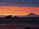 【富士景色5】10分後の状態。夕焼けに染まる空