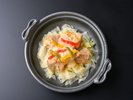 【朝食】日替わり陶板「鶏肉の塩こうじ焼き」