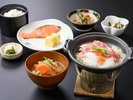 【朝食】日替わり陶板付和膳「豚肉のとろろ焼き」