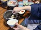 【ご朝食】ほかほかのご飯をたくさん召し上がれ
