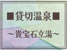 【貸し切り温泉/貴宝石立ち湯】