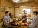 和洋室でのお部屋食の様子