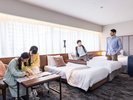 ◆客室紹介|最大4名様まで宿泊可(ファミリールーム、デラックスファミリー)