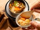 *【ご朝食一例/里山朝食】旬の素材を使用したふっくら炊きたて釜炊きご飯