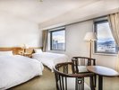 【シティサイド・ユニバーサルツイン】車いすの方が過ごしやすいように配慮したお部屋です。