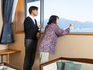 刻々と変化する琵琶湖の景色は見飽きることがありません。つい時間を忘れて眺めてしまうかもしれませんよ。