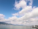 ホテルの目の前に広がる湖畔の風景。心がゆるやかにほどけていく。