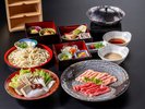 【常磐ホテルしゃぶしゃぶ御膳】甲州牛とワイントンのしゃぶしゃぶをメインにした特製御膳です。