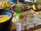 【酒房ごっちょ郷土満喫コース】やまなし郷土満喫コースは乾杯ビールと地酒飲み比べ付き