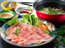 【夕食】しゃぶしゃぶコース一例 ※しゃぶしゃぶは2人前。