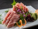 一品料理(焼津ミナミマグロ大トロ刺身)