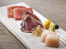 【土地の恵み会席】秋(2026年9月〜11月)お造り 焼津ミナミマグロ等三種盛り