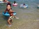 夏は、六口島で海水浴!