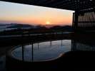 露天風呂(女性用)からの夕景
