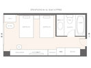 【プレミアムツイン 32u】★客室レイアウト一例★