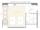 【4階広縁付ツイン 29.8u+広縁】★客室レイアウト一例★