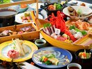 おおいた和牛と河豚の薄引き&伊勢海老の姿造り会席