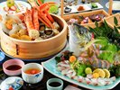 おにやま名物!地獄蒸しと黒潮シマアジの姿造り