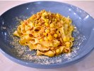 【ポンテヌオーヴォカフェ夕食】タリアテッレ とうもろこしのボロネーゼ