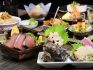 鮑サザエの刺盛りと佐賀牛ロースト会席 ※イメージ