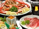 【メイン料理セレクション@】「山形牛のすき焼き」+「天喜紅蟹」付き♪(一例)
